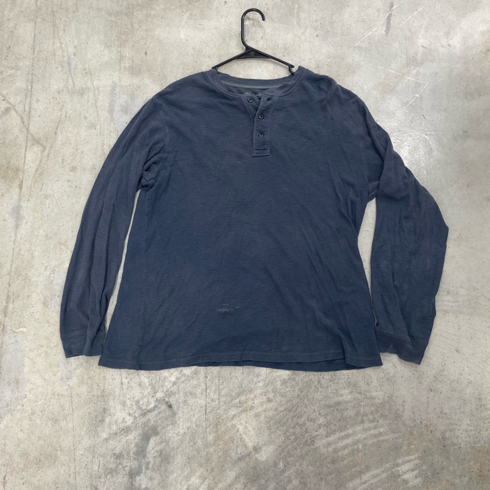 Dark Long Sleeve Henley shirt